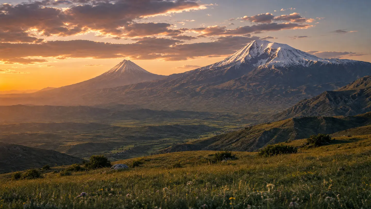 Mount Ararat at sunset